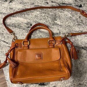 Like New - Dooney & Bourke Brown Natural Leather Florentine Cross Body Purse